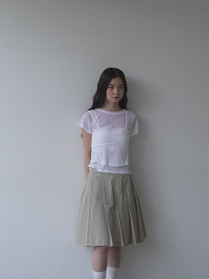mesh camisole tee