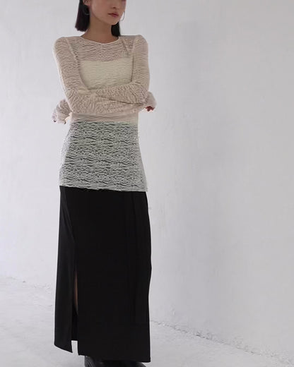belt maxi skirt