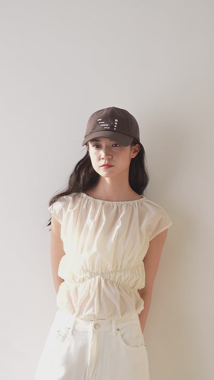 shirring crop tops