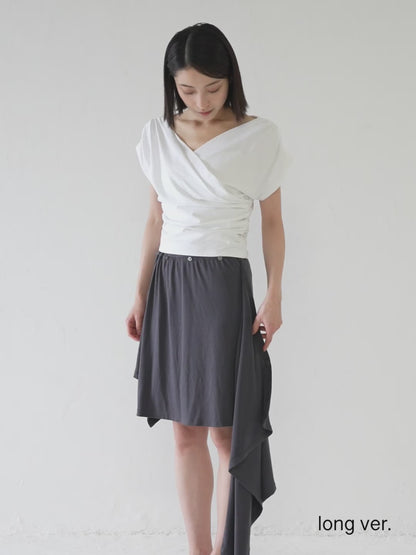 multi draping wrap skirt