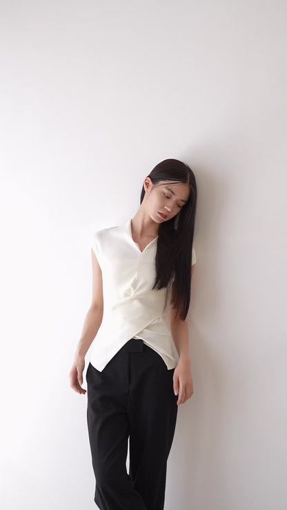 v warp knit top