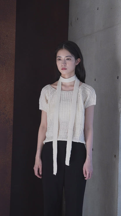 mohair knit tie tops