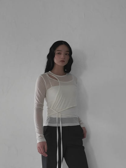 sheer wrap tops